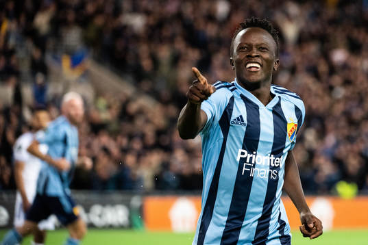 Amadou Doumbouya of Djurgården celebrates