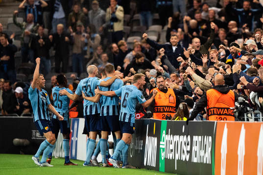 Players of Djurgården celebrate