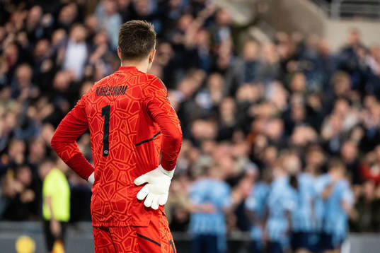 Goalkeeper Jacob Karlstrøm of Molde looks dejected