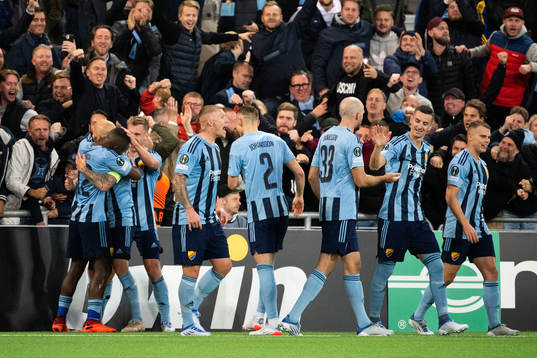 Players of Djurgården celebrate