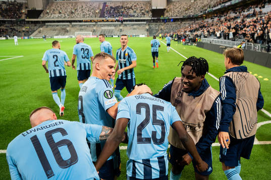 Players of Djurgården celebrate