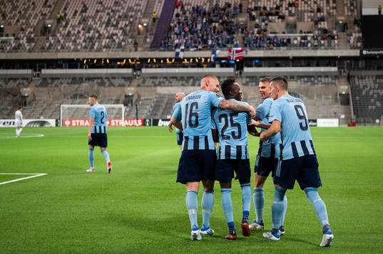 Players of Djurgården celebrate