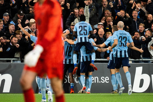 Players of Djurgården celebrate