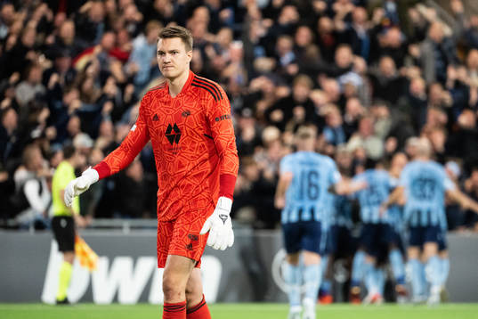 Goalkeeper Jacob Karlstrøm of Molde looks dejected