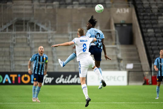 Sivert Mannsverk of Molde and Joel Asoro of Djurgården