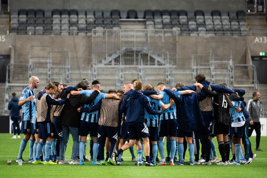 Players of Djurgården celebrate