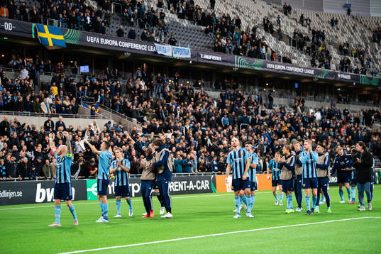 Players of Djurgården celebrate