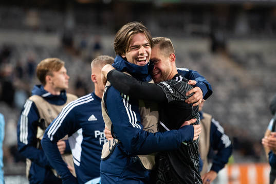 Goalkeeper Jacob Widell Zetterström and Alexandr Vasiutin