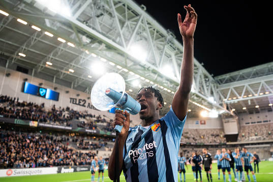 Joel Asoro of Djurgården celebrates