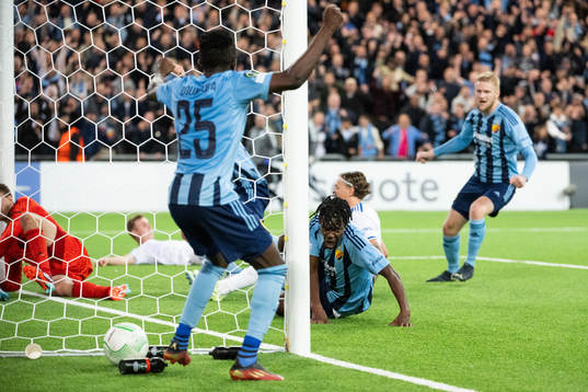 Joel Asoro of Djurgården celebrates