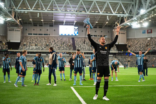 Alexandr Vasiutin of Djurgården celebrates