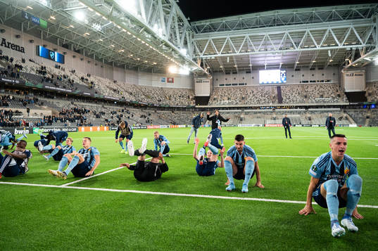 Players of Djurgården celebrate