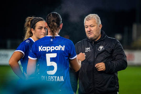 Trelleborgs Edina Filekovic och tränare Hans Malmgren