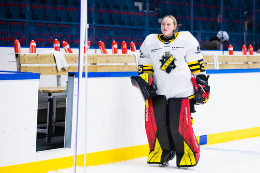 s målvakt Ellen Jonsson deppar