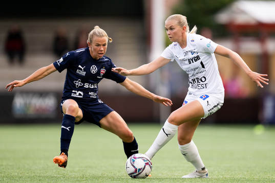 FC Rosengårds Jessica Wik och Kalmars Amanda Persson