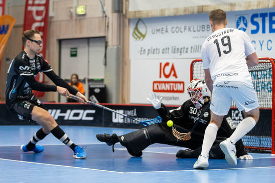 Dalens målvakt Anton Grönlund räddar Helsingborgs Linus
