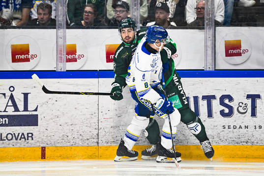 Färjestads Remi Elie och Leksands Matt Caito