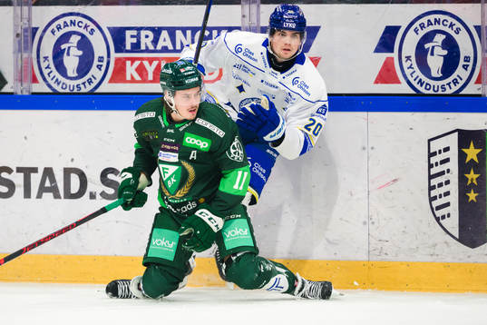 Färjestads Joakim Nygård och Leksands Lian Bichsel