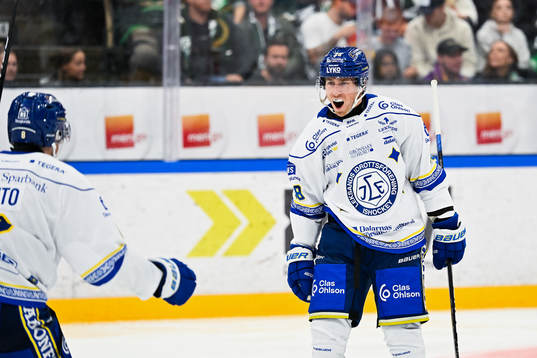 Leksands Justin Kloos jublar
