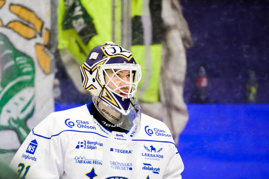 Leksands målvakt Kasimir Kaskisuo deppar