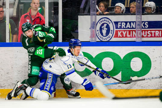 Färjestads Per Åslund och Leksands Jon Knuts