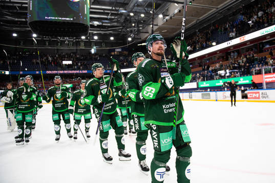 Färjestads spelare tackar publiken