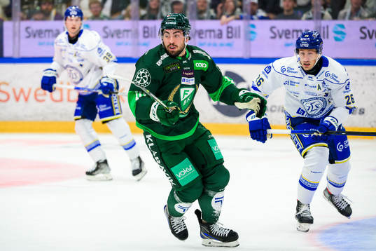 Färjestads Remi Elie och Leksands Patrik Norén