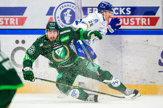 Färjestads Remi Elie och Leksands Patrik Norén
