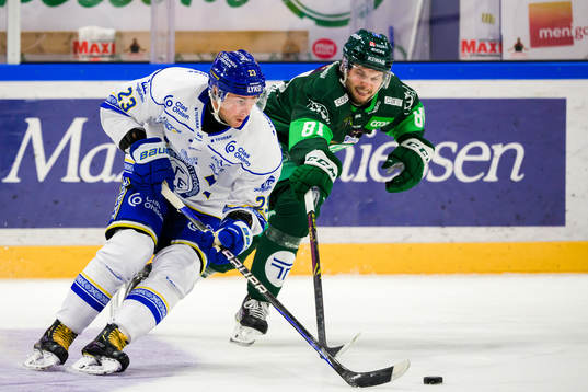 Leksands Mikael Ruohomaa och Färjestads Theodor Lennström