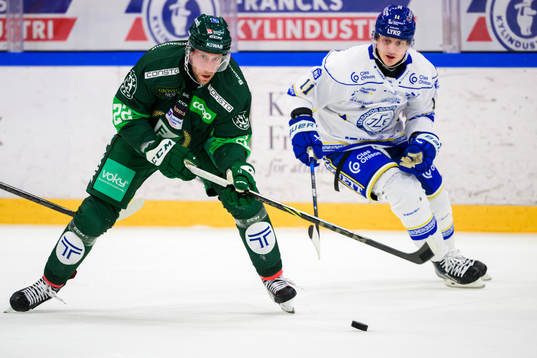 Färjestads Per Åslund och Leksands Martin Karlsson