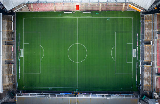 Drönarvy över Behrn Arena