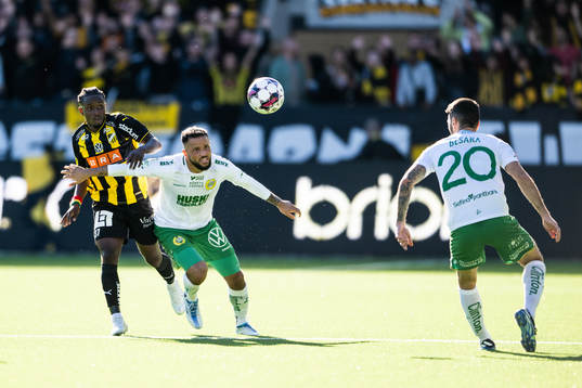 Häckens Ibrahim Sadiq och Hammarbys Mohanad Jeahze