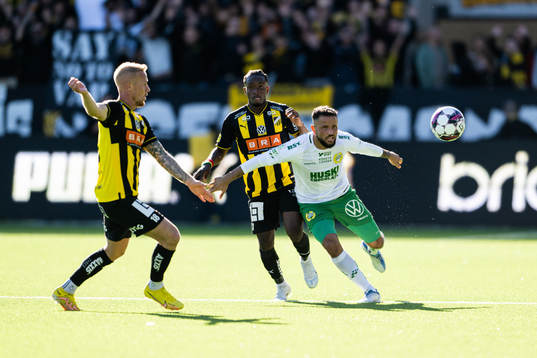 Häckens Ibrahim Sadiq och Hammarbys Mohanad Jeahze