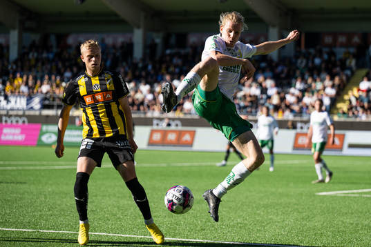 Häckens Tomas Olai Totland och Hammarbys Gustav Ludwigson