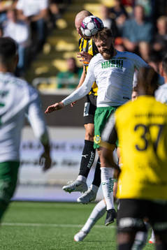 Häckens Valgeir Fridriksson och Hammarbys Simon Sandberg