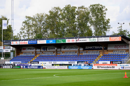 Finnvedsvallen före fotbollsmatchen i Allsvenskan mellan