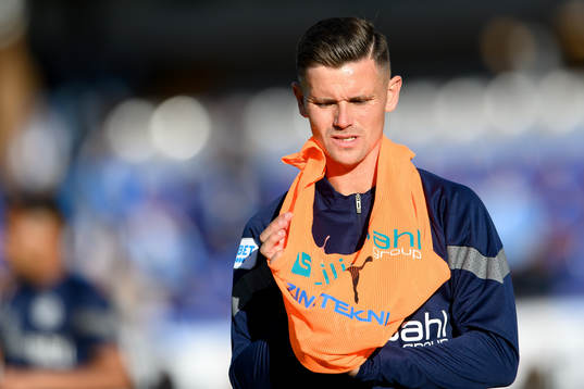 Värnamos Marcus Antonsson före fotbollsmatchen i