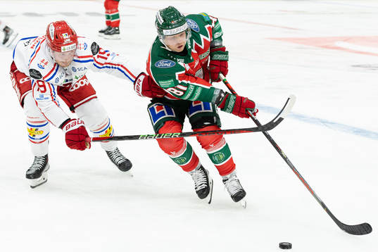Timrås Erik Andersson och Frölundas Ryan Lasch