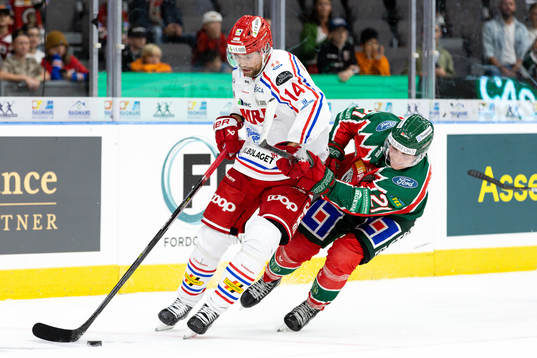 Timrås Emil Pettersson och Frölundas Jere Innala