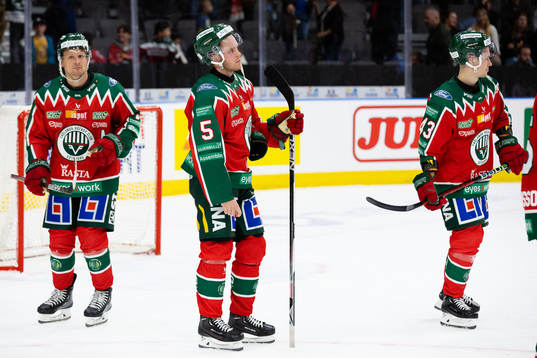 Frölundas Nicklas Lasu, Filip Johansson och Tom Nilsson