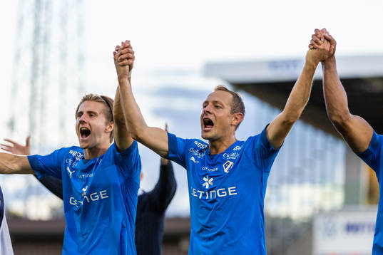 Halmstads Joel Allansson jublar