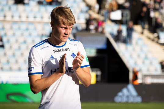 IFK Norrköpings Andri Lucas Gudjohnsen deppar