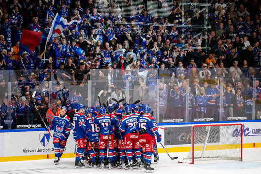 Oskarshamns spelare jublar