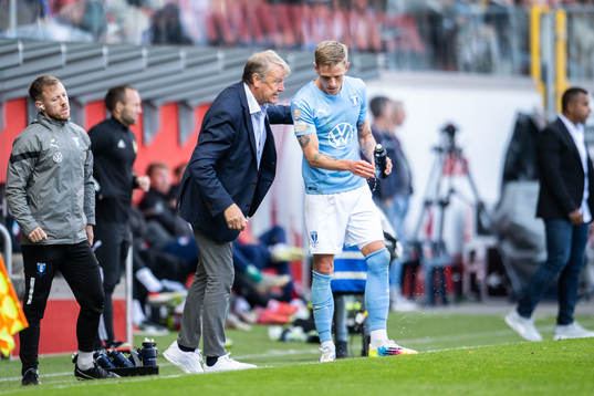 Malmö FFs tränare Åge Hareide och Søren Rieks