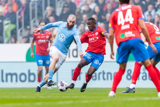 Malmö FFs Jo Inge Berget och Helsingborgs Diego Cesar De