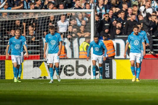 Malmö FFs Oscar Lewicki, Patriot Sejdiu, Martin Olsson och