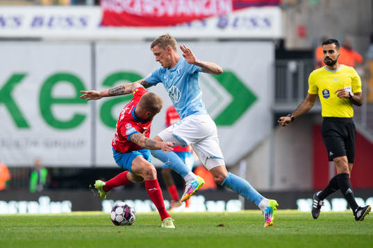 Helsingborgs Alexander Faltsetas och Malmö FFs Søren Rieks