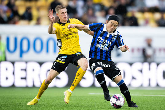 Elfsborgs Alexander Bernhardsson och Sirius Yukiya Sugita