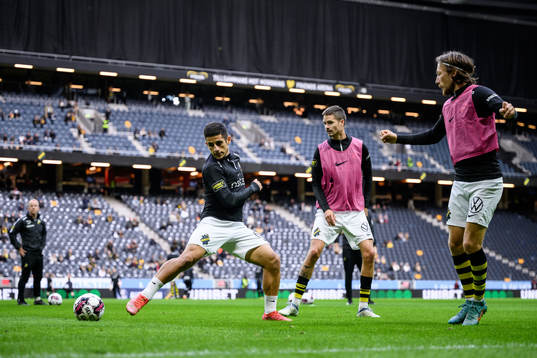 AIKs Nicolas Stefanelli, Mikael Lustig och Axel Björnström