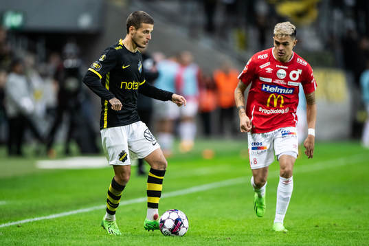 AIKs Vincent Thill och Degerfors Diego Campos